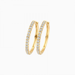 BLUSH LG7013Y GEELGOUDEN OORRINGEN MET LAB GROWN DIAMOND 0.50CT