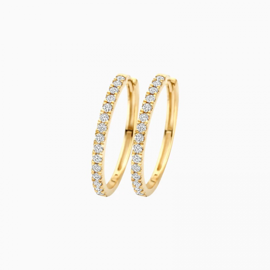 BLUSH LG7013Y GEELGOUDEN OORRINGEN MET LAB GROWN DIAMOND 0.50CT
