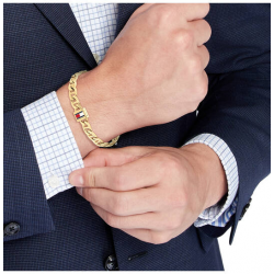 TOMMY HILFIGER JEWELS TJ2790646S HEREN ARMBAND VERGULD STAAL OCEANIC