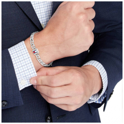 TOMMY HILFIGER JEWELS TJ2790645S HEREN ARMBAND STAAL OCEANIC