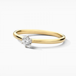 BLUSH LG1036B GEELGOUDEN RING MET LAB GROWN DIAMOND 0.20CT