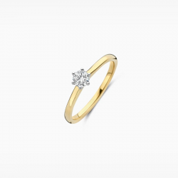 BLUSH LG1037B GEELGOUDEN RING MET LAB GROWN DIAMOND 0.30CT