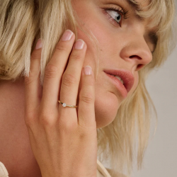 BLUSH LG1037B GEELGOUDEN RING MET LAB GROWN DIAMOND 0.30CT