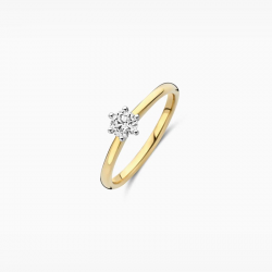 BLUSH LG1038B GEELGOUDEN RING MET LAB GROWN DIAMOND 0.40CT