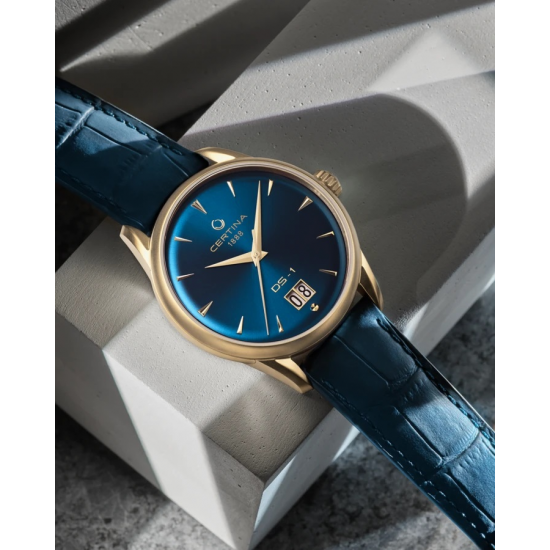 CERTINA C029.426.36.041.00 VERGULD STAAL HORLOGE DS-1 BIG DATE AUTOMAAT CERTINA C029.426.36.041.00 VERGULD STAAL HORLOGE DS-1 BIG DATE AUTOMAAT