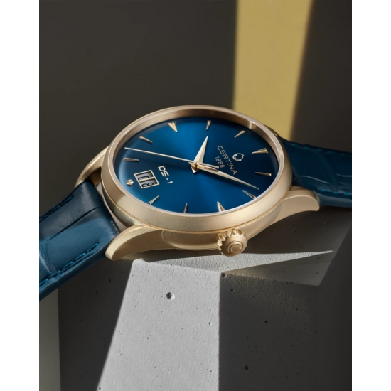 CERTINA C029.426.36.041.00 VERGULD STAAL HORLOGE DS-1 BIG DATE AUTOMAAT CERTINA C029.426.36.041.00 VERGULD STAAL HORLOGE DS-1 BIG DATE AUTOMAAT