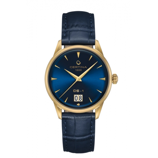 CERTINA C029.426.36.041.00 VERGULD STAAL HORLOGE DS-1 BIG DATE AUTOMAAT CERTINA C029.426.36.041.00 VERGULD STAAL HORLOGE DS-1 BIG DATE AUTOMAAT