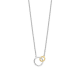 MOMENTS 61357AY ZILVEREN COLLIER MET VERGULDE HANGER GERHODINEERD RONDJES MOMENTS 61357AY ZILVEREN COLLIER MET VERGULDE HANGER GERHODINEERD RONDJES
