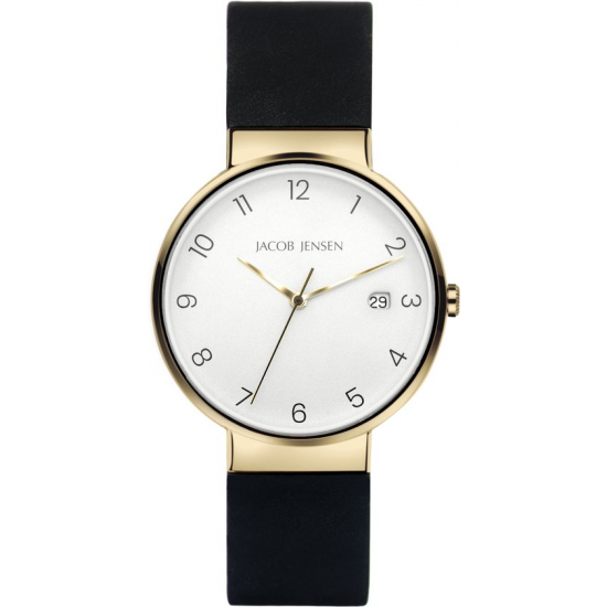 JACOB JENSEN JJ 186 HORLOGE VERGULD TITANIUM TIMELESS NORDIC