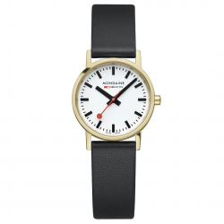 MONDAINE M658.30323.10SBBV DAMESHORLOGE VERGULD STAAL 30MM. CLASSIC