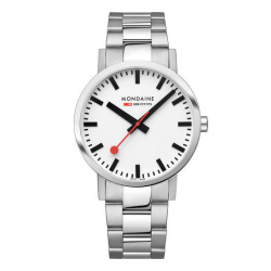 MONDAINE M660.30360.11SBJ HERENHORLOGE STAAL 40MM. CLASSIC