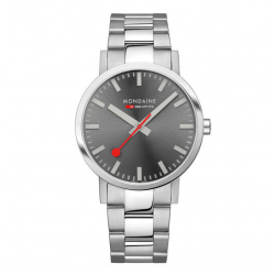 MONDAINE M660.30360.11SBJ M660.30360.81SBJHERENHORLOGE STAAL 40MM. CLASSIC