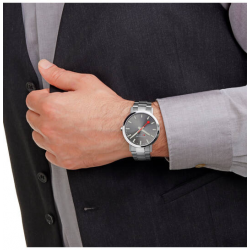 MONDAINE M660.30360.11SBJ M660.30360.81SBJHERENHORLOGE STAAL 40MM. CLASSIC