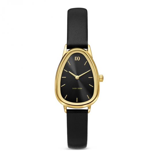 DANISH DESIGN IV15Q1306 DAMESHORLOGE FJORDSTEN GOLD BLACK DANISH DESIGN IV15Q1306 DAMESHORLOGE FJORDSTEN GOLD BLACK