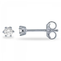 PAS DIAMONDS GGA1671 14K WITGOUDEN OORKNOPPEN MET NATUURLIJKE DIAMANT