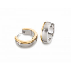 BOCCIA 0539-20 TITANIUM OORRINGEN BICOLOR VERGULD DIAMANT