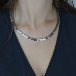 BOCCIA 08028-02 VERGULD TITANIUM COLLIER BICOLOR