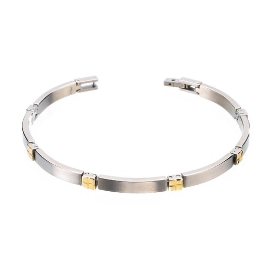 BOCCIA 0329-04 TITANIUM ARMBAND BICOLOR MAT-GLANZEND BOCCIA 0329-04 TITANIUM ARMBAND BICOLOR MAT-GLANZEND