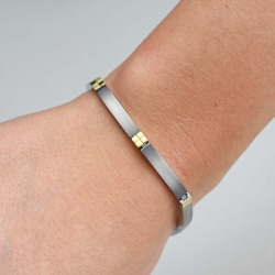 BOCCIA 0329-04 TITANIUM ARMBAND BICOLOR MAT-GLANZEND