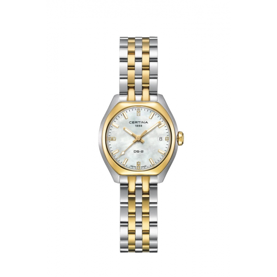 CERTINA C049.210.22.116.00 DAMESHORLOGE STAAL BICOLOR DIAMANT DS-2 CERTINA C049.210.22.116.00 DAMESHORLOGE STAAL BICOLOR DIAMANT DS-2