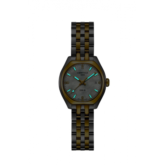 CERTINA C049.210.22.116.00 DAMESHORLOGE STAAL BICOLOR DIAMANT DS-2 CERTINA C049.210.22.116.00 DAMESHORLOGE STAAL BICOLOR DIAMANT DS-2