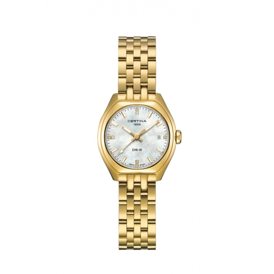 CERTINA C049.210.33.116.00 DAMESHORLOGE PVD VERGULD STAAL DIAMANT DS-2 CERTINA C049.210.33.116.00 DAMESHORLOGE PVD VERGULD STAAL DIAMANT DS-2