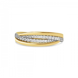 PAS DIAMONDS GPP2119 14K GOUDEN RING CROSSOVER MET NATUURLIJKE DIAMANT