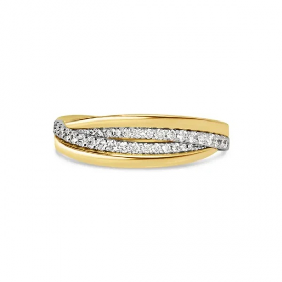 PAS DIAMONDS GPP2119 14K GOUDEN RING CROSSOVER MET NATUURLIJKE DIAMANT