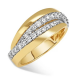 PAS DIAMONDS GPP2179 14K GOUDEN RING CROSSOVER MET NATUURLIJKE DIAMANT