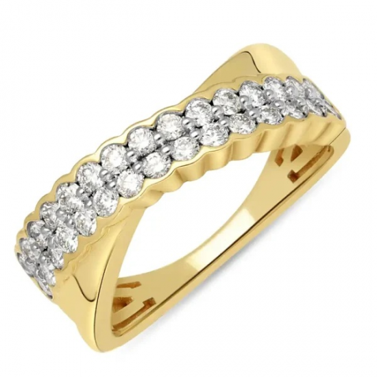 PAS DIAMONDS GGE2617 14K GOUDEN RING CROSSOVER MET NATUURLIJKE DIAMANT 0.70CT. PAS DIAMONDS GGE2617 14K GOUDEN RING CROSSOVER MET NATUURLIJKE DIAMANT 0.70CT.