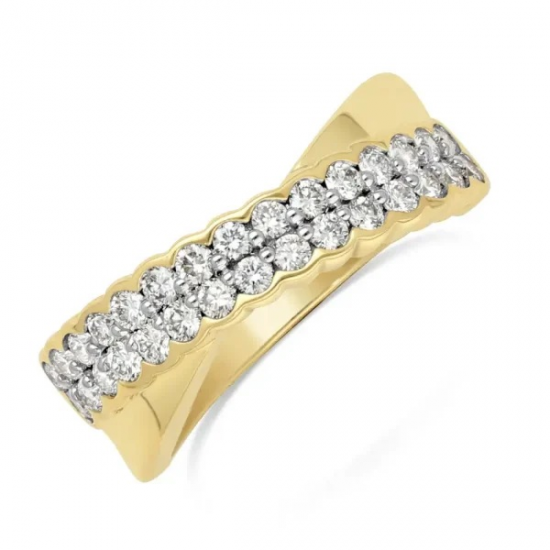 PAS DIAMONDS GGE2617 14K GOUDEN RING CROSSOVER MET NATUURLIJKE DIAMANT 0.70CT. PAS DIAMONDS GGE2617 14K GOUDEN RING CROSSOVER MET NATUURLIJKE DIAMANT 0.70CT.