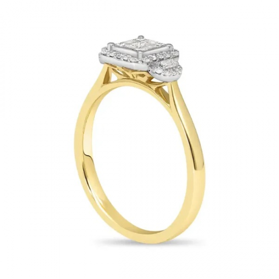 PAS DIAMONDS GF2038 14K GOUDEN RING MET NATUURLIJKE DIAMANT PAS DIAMONDS GF2038 14K GOUDEN RING MET NATUURLIJKE DIAMANT