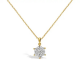 PAS DIAMONDS GF2049 14K GOUDEN COLLIER EN CLUSTER SOLITAIRHANGER MET NATUURLIJKE DIAMANT