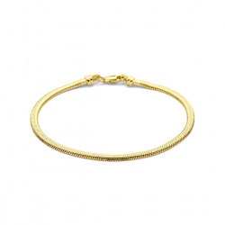 SILGOLD 5000317 GEELGOUDEN ARMBAND MET ZILVEREN KERN SLANG SILGOLD 5000317 GEELGOUDEN ARMBAND MET ZILVEREN KERN SLANG