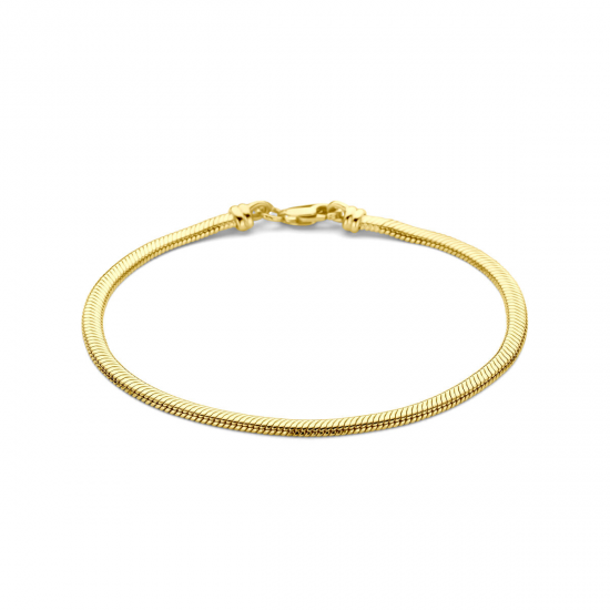 SILGOLD 5000317 GEELGOUDEN ARMBAND MET ZILVEREN KERN SLANG SILGOLD 5000317 GEELGOUDEN ARMBAND MET ZILVEREN KERN SLANG