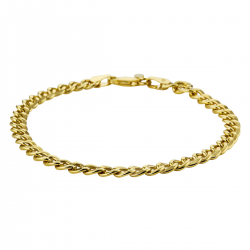 SILGOLD 5000094 GEELGOUDEN ARMBAND MET ZILVEREN KERN GOURMETSCHAKEL SILGOLD 5000094 GEELGOUDEN ARMBAND MET ZILVEREN KERN GOURMETSCHAKEL