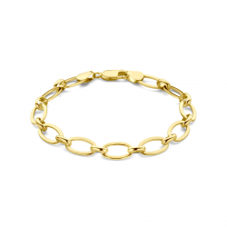 SILGOLD 5000308 GEELGOUDEN SCHAKELARMBAND MET ZILVEREN KERN SILGOLD 5000308 GEELGOUDEN SCHAKELARMBAND MET ZILVEREN KERN