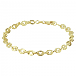 SILGOLD 5000189 GEELGOUDEN ARMBAND MET ZILVEREN KERN ANKERSCHAKEL SILGOLD 5000189 GEELGOUDEN ARMBAND MET ZILVEREN KERN ANKERSCHAKEL