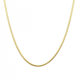 SILGOLD 5000318 GEELGOUDEN SCHAKELCOLLIER MET ZILVEREN KERN SLANG