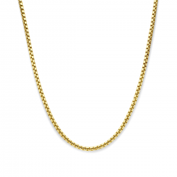 SILGOLD 5000316 GEELGOUDEN SCHAKELCOLLIER MET ZILVEREN KERN