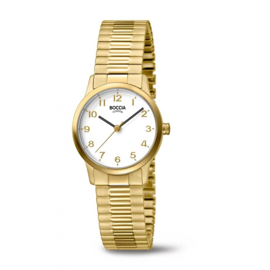 BOCCIA 3318-02 TITANIUM VERGULD DAMESHORLOGE