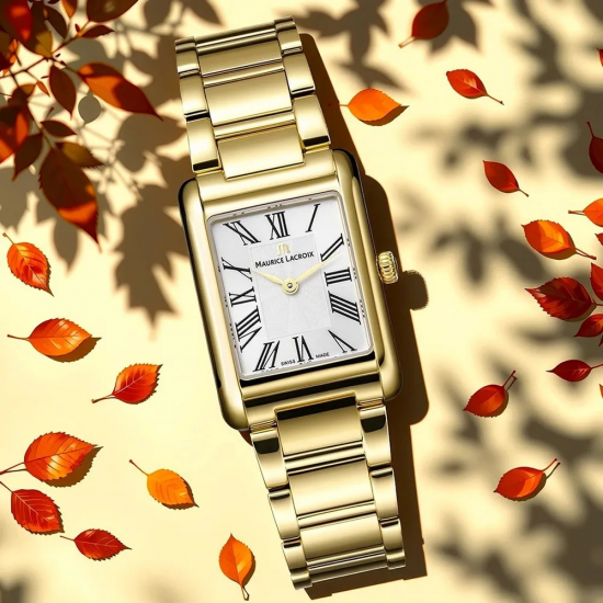 MAURICE LACROIX FA1205-PVY02-110-1 DAMESHORLOGE PVD VERGULD FIABA SQUARE QUARTZ