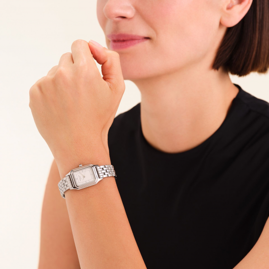 ROSEFIELD OCWSSS-OC02 DAMESHORLOGE STAAL IVY WHITE SILVER