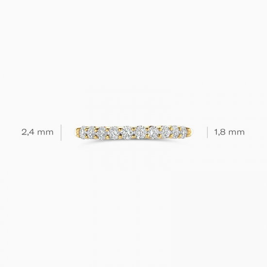 BLUSH LG1042Y GEELGOUDEN RING MET LAB GROWN DIAMOND 0.52CT