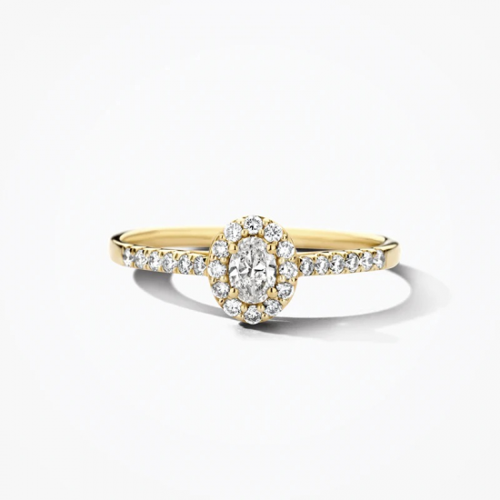 BLUSH LG1045Y GEELGOUDEN RING MET LAB GROWN DIAMOND 0.32CT