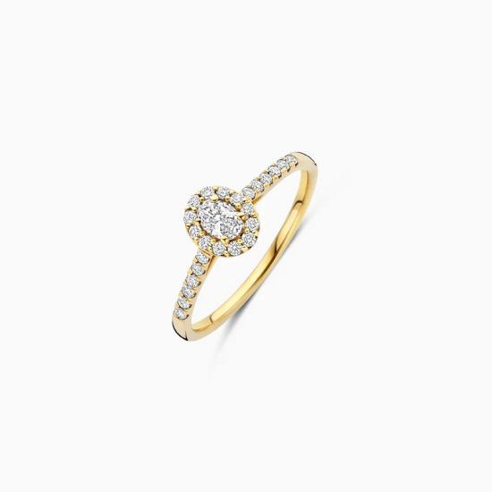 BLUSH LG1045Y GEELGOUDEN RING MET LAB GROWN DIAMOND 0.32CT
