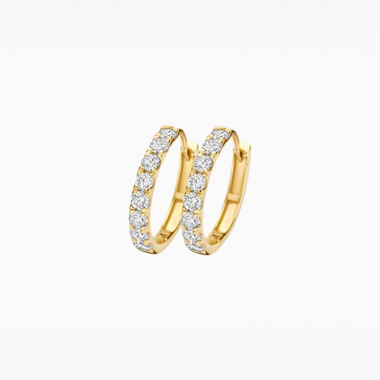 BLUSH LG7012Y GEELGOUDEN OORRINGEN MET LAB GROWN DIAMOND 0.24CT