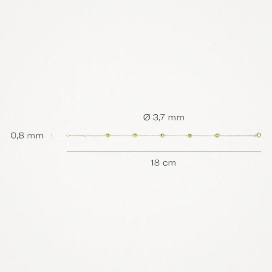 BLUSH 2266YGP GOUDEN ARMBAND MET PERIDOOT