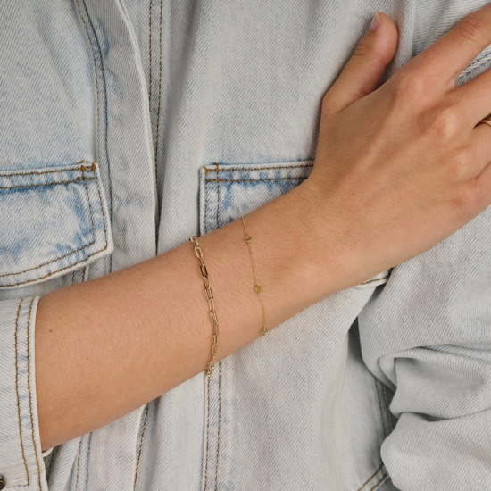 BLUSH 2266YGP GOUDEN ARMBAND MET PERIDOOT