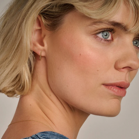 BLUSH 7380YGO GEELGOUDEN OORRINGEN RECHTHOEKIG